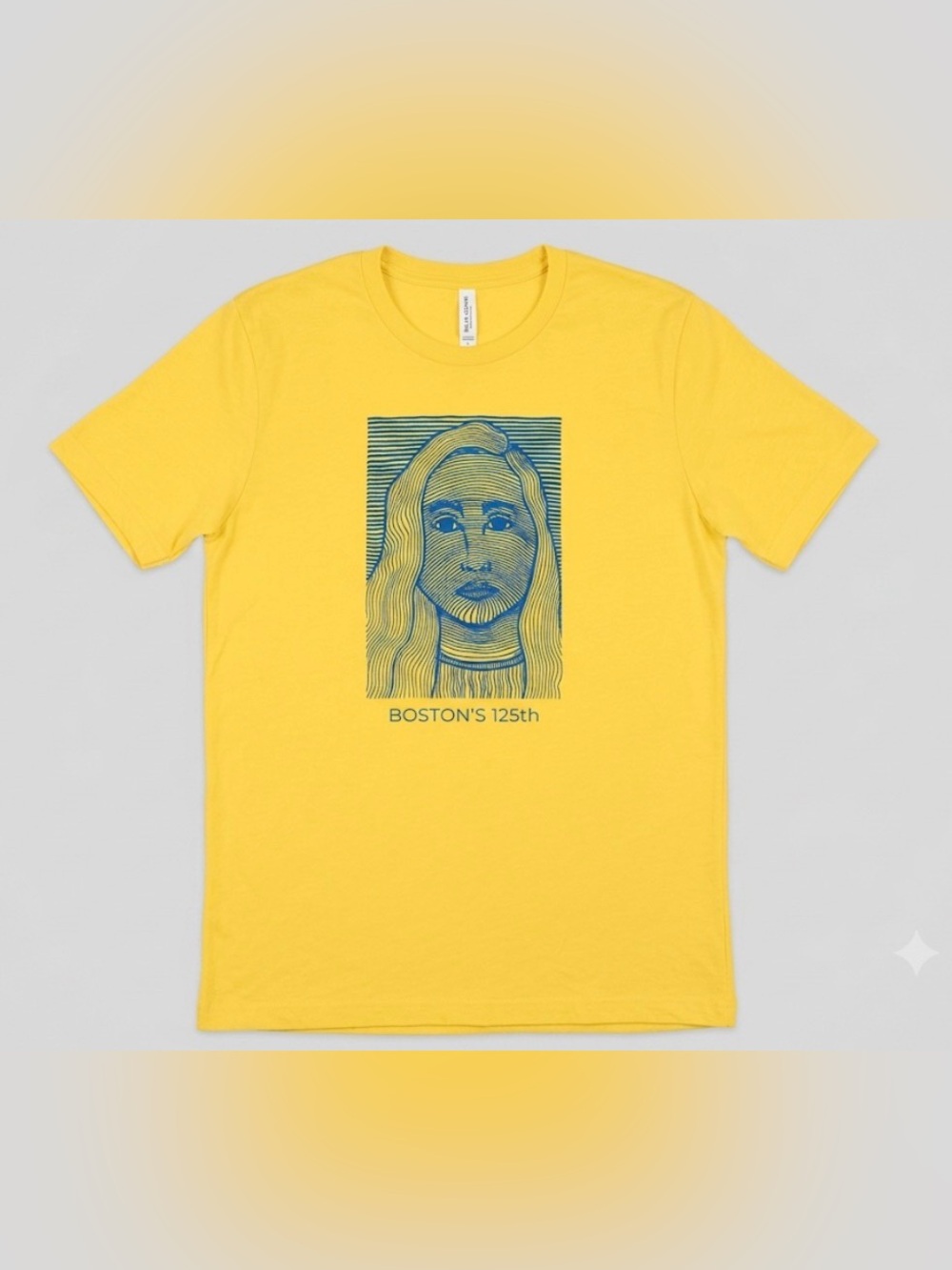 Bella Canvas Shirt Mens Large Yellow Boston 125th Graphic Tee AFSP Charity
